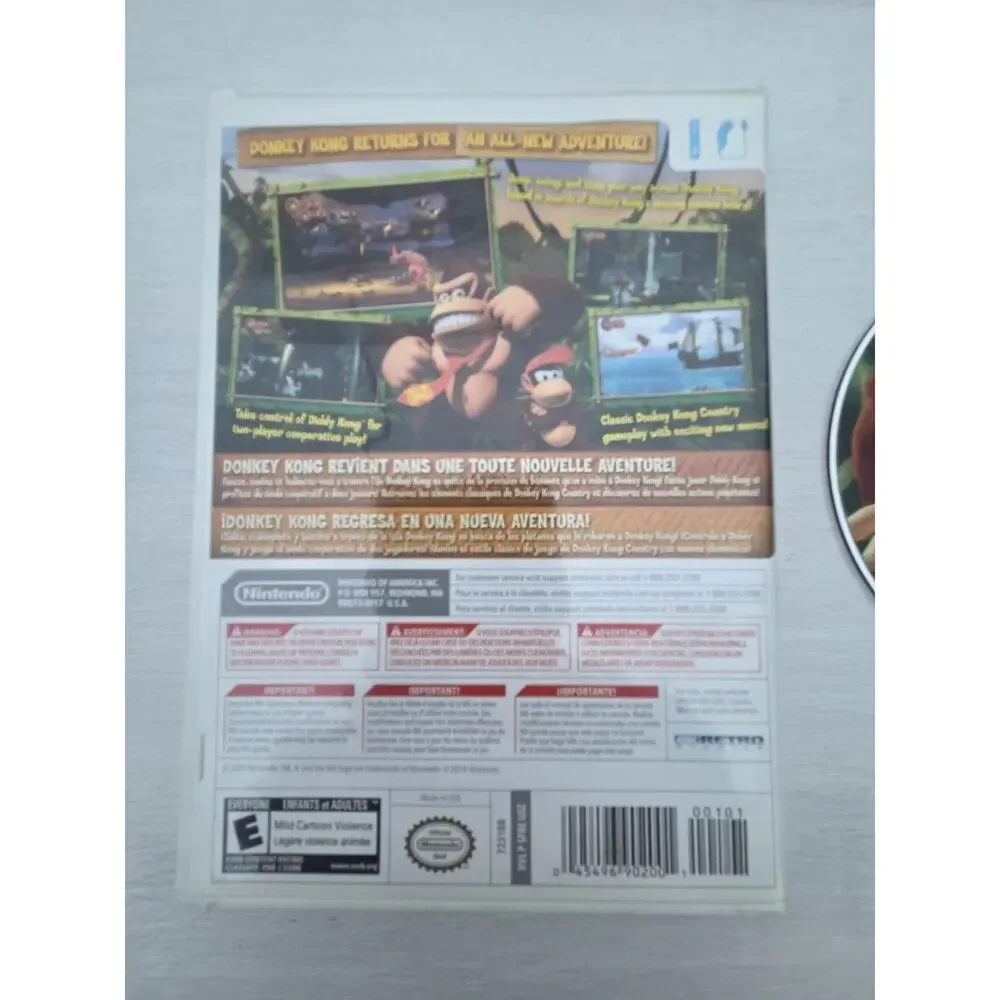 Donkey Kong Country Returns Wii Nintendo No Manual